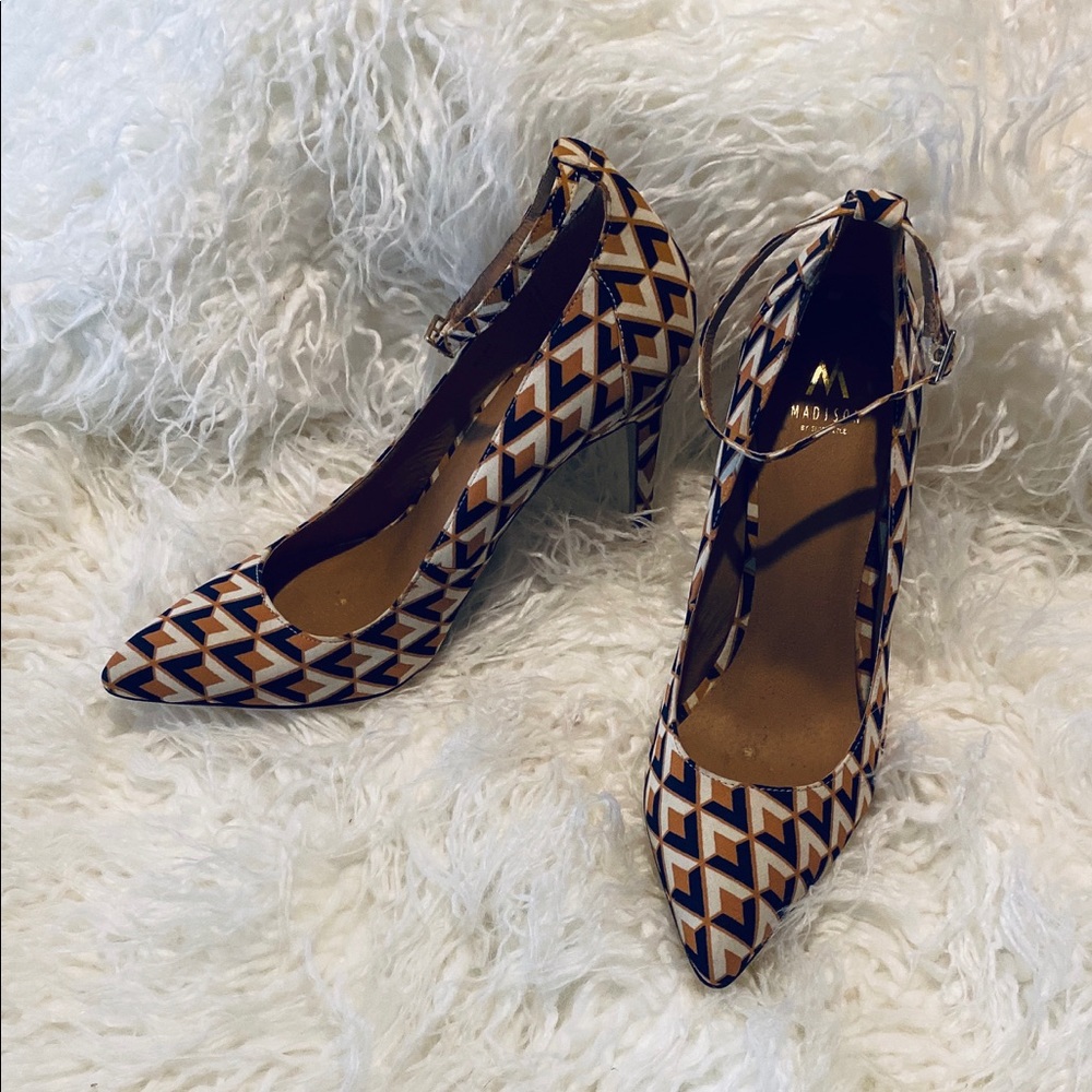 Geometric Printed Heels